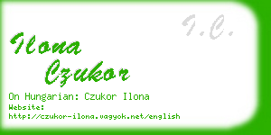 ilona czukor business card